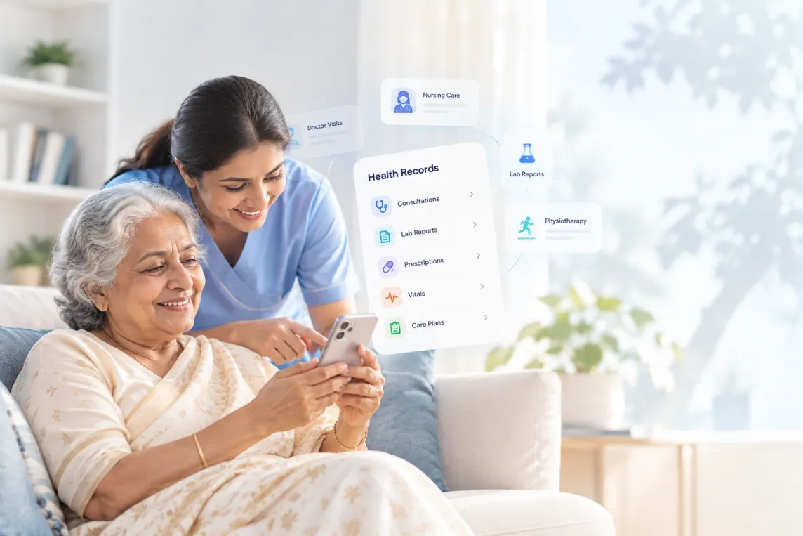 Visit records on the Qurocare app